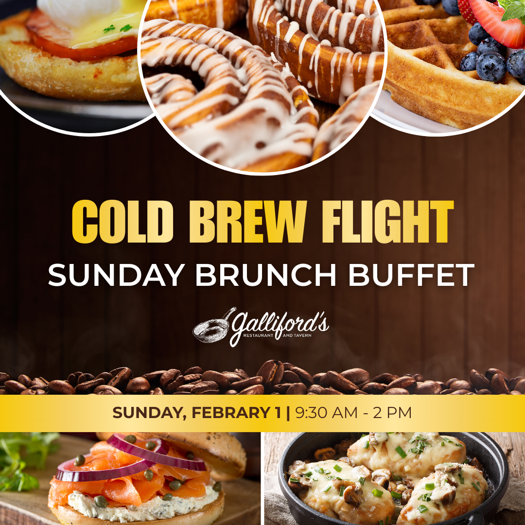 Cold Brew Flight Sunday Brunch Buffet Event Graphic