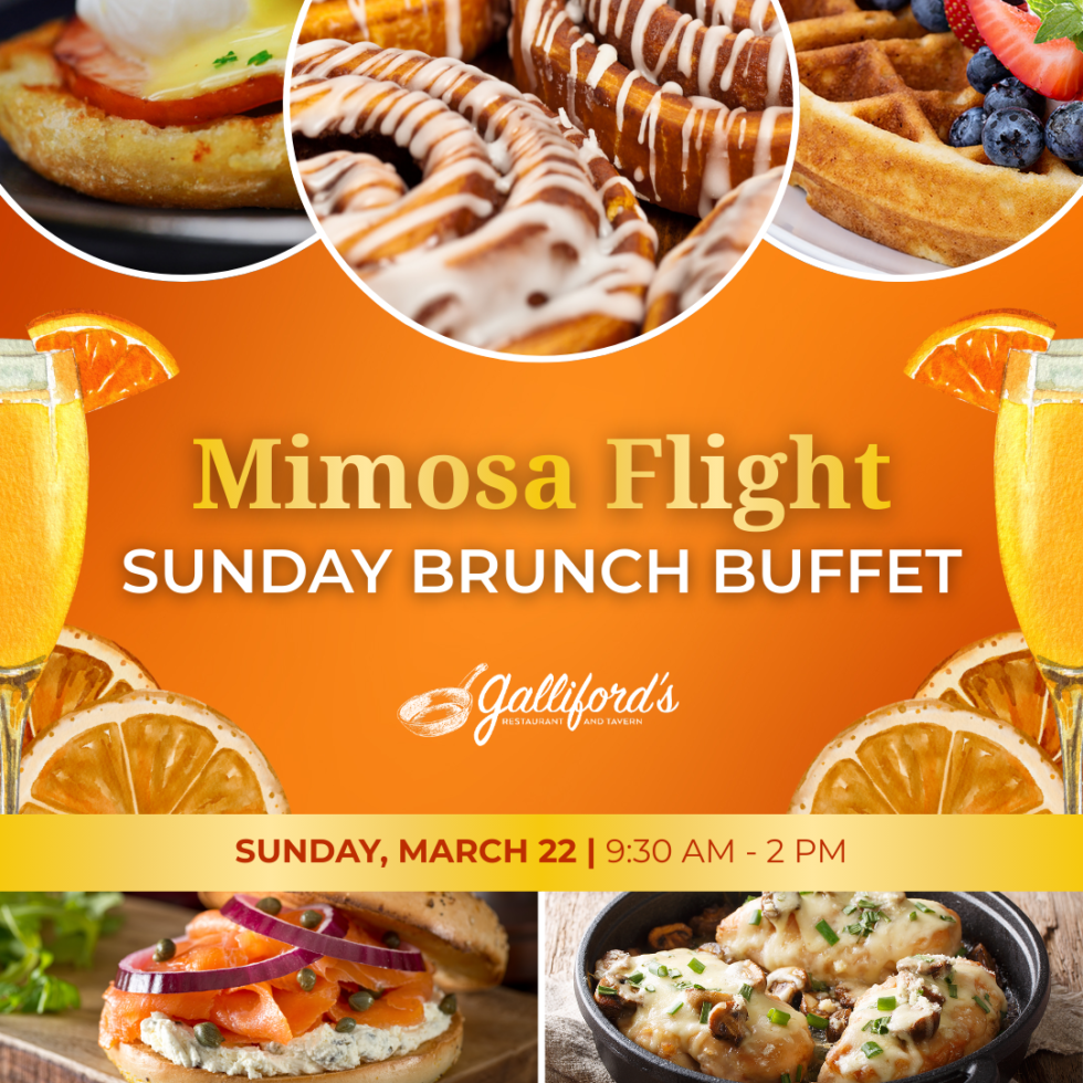 Mimosa Flight Sunday Brunch Buffet Event Graphic