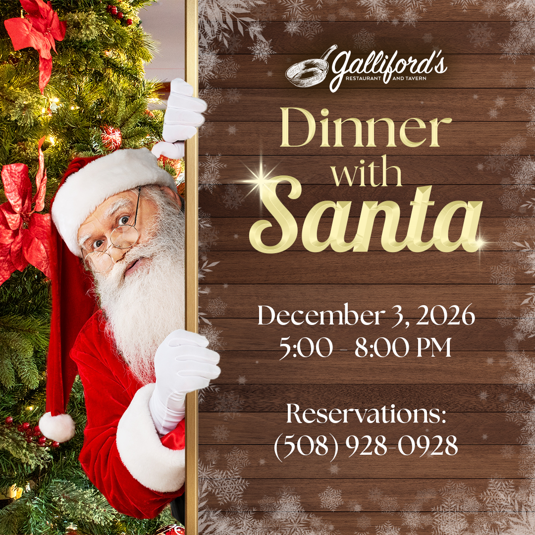 Celebrate the holidays with a night of delicious food and festive at Dinner with Santa on December 3, 2026!